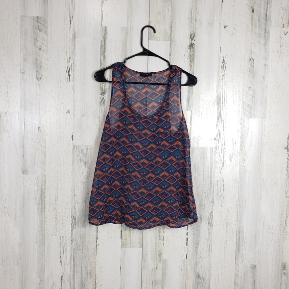3/$15 Mine| sheer tank top size large - Picture 1 of 8
